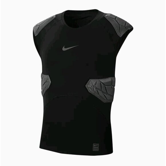 Nike Pro Hyperstrong 4-Pad Padded Compression Football Shirt AQ2733-010 - Picture 1 of 9